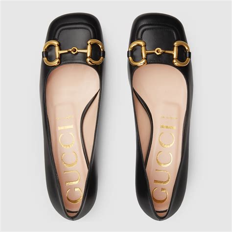 gucci women's leather ballet flat with horsebit|gucci horsebit leather ballet.